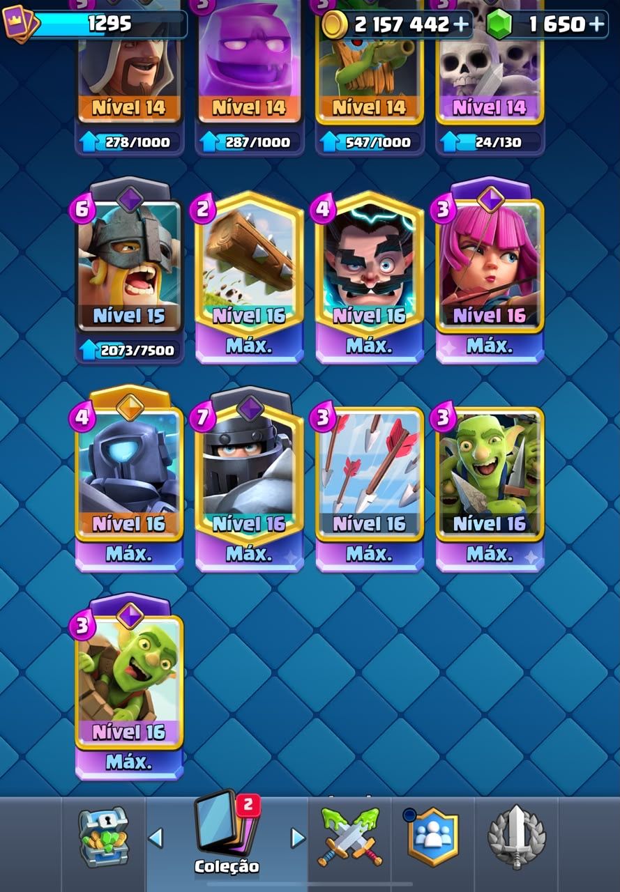 (aberto a negociações) CONTA CLASH ROYALE +12K TROFÉUS +1500 GEMAS