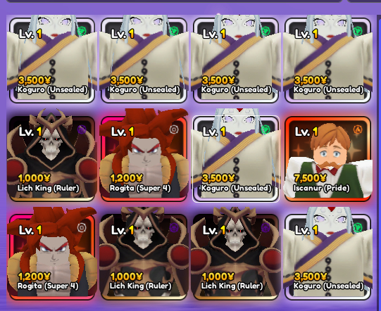 [Sukuna Vs Gojo] ANIME VANGUARDS - UNIDADES e GAMEPASSES (MELHOR PREÇO DO SITE)