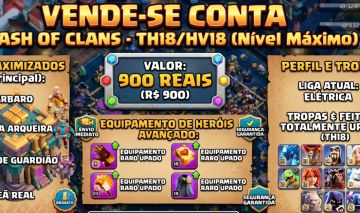 Conta clash of clans cv18