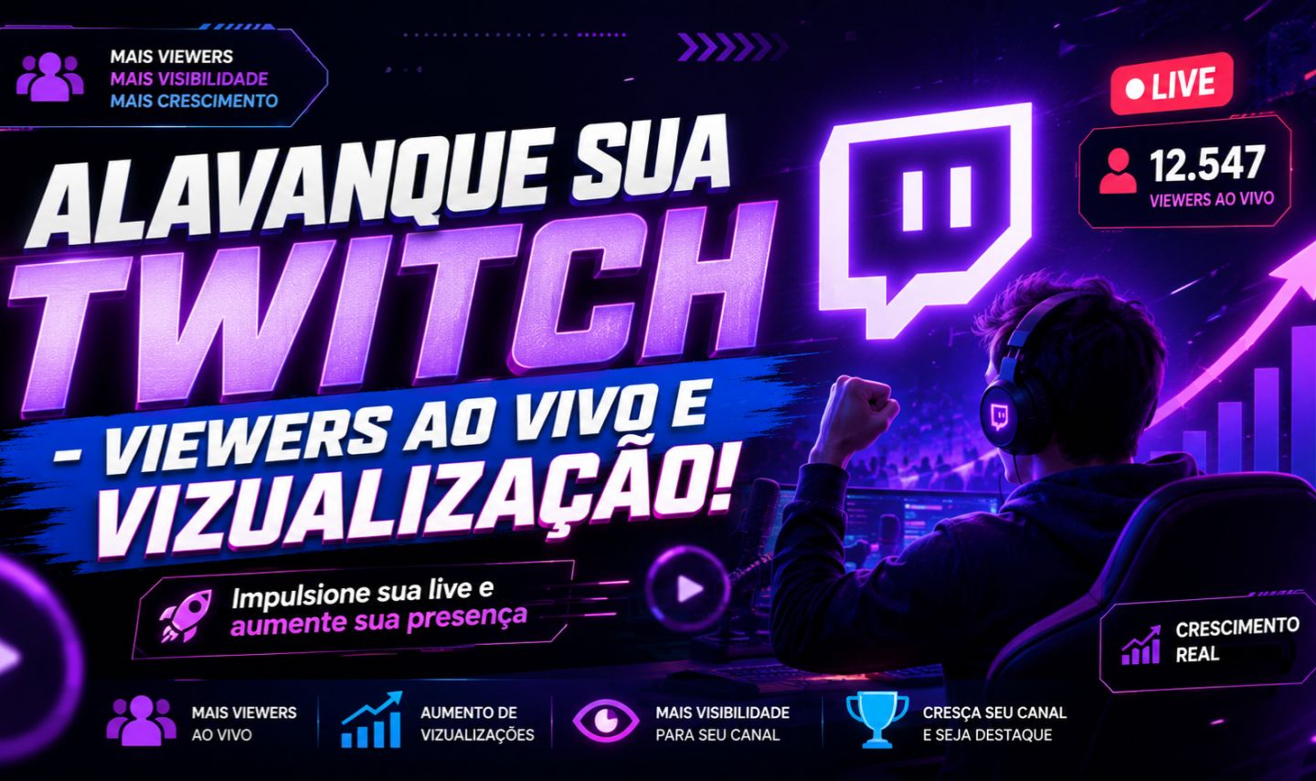 ALAVANQUE SUA TWITCH - VIEWERS AO VIVO E VIZUALIZAÇÃO!
