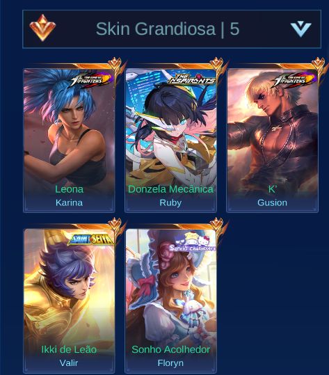 CONTA HIGH ELO | 315 SKINS | GUSION LEGEND + KOF + COLLECTOR