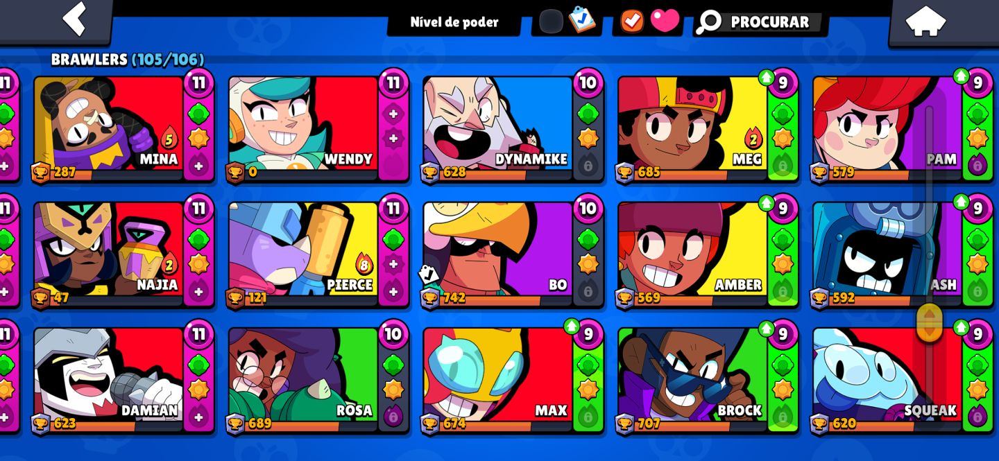 Conta de brawl stars 74000 troféus e de brinde uma conta de clash roye muito boa