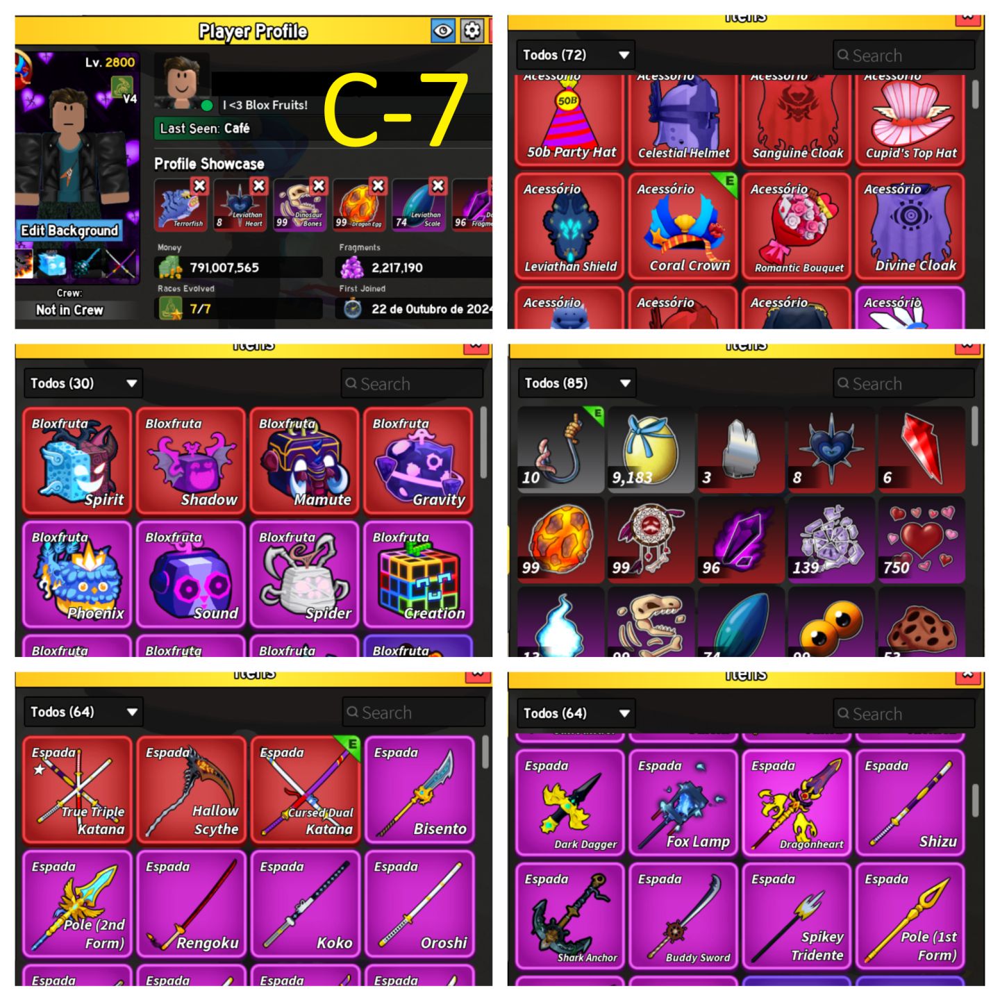 CONTAS COM 30M BOUNTY BLOX FRUIT