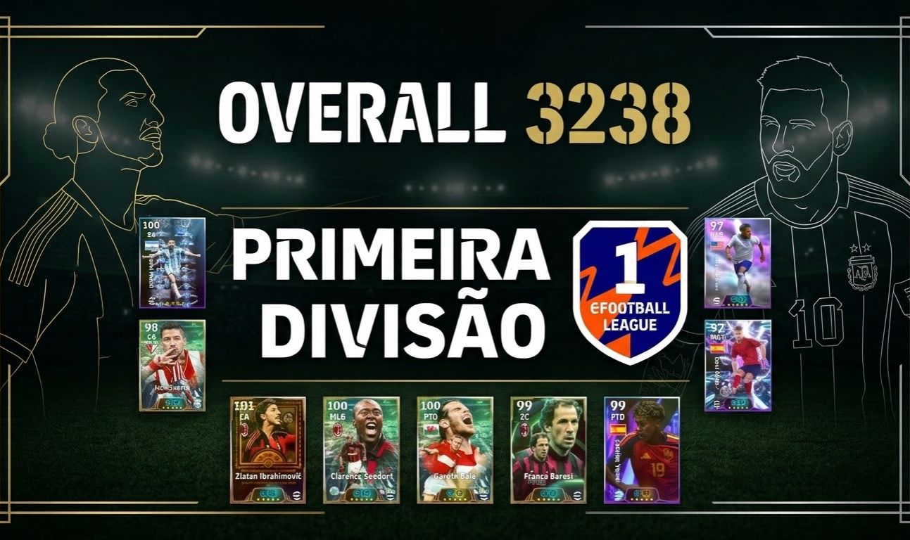 Conta Efootball - 3238 Over, Ibra 110, Bale 107, Seedorf 107, Yamal 105 e mt +