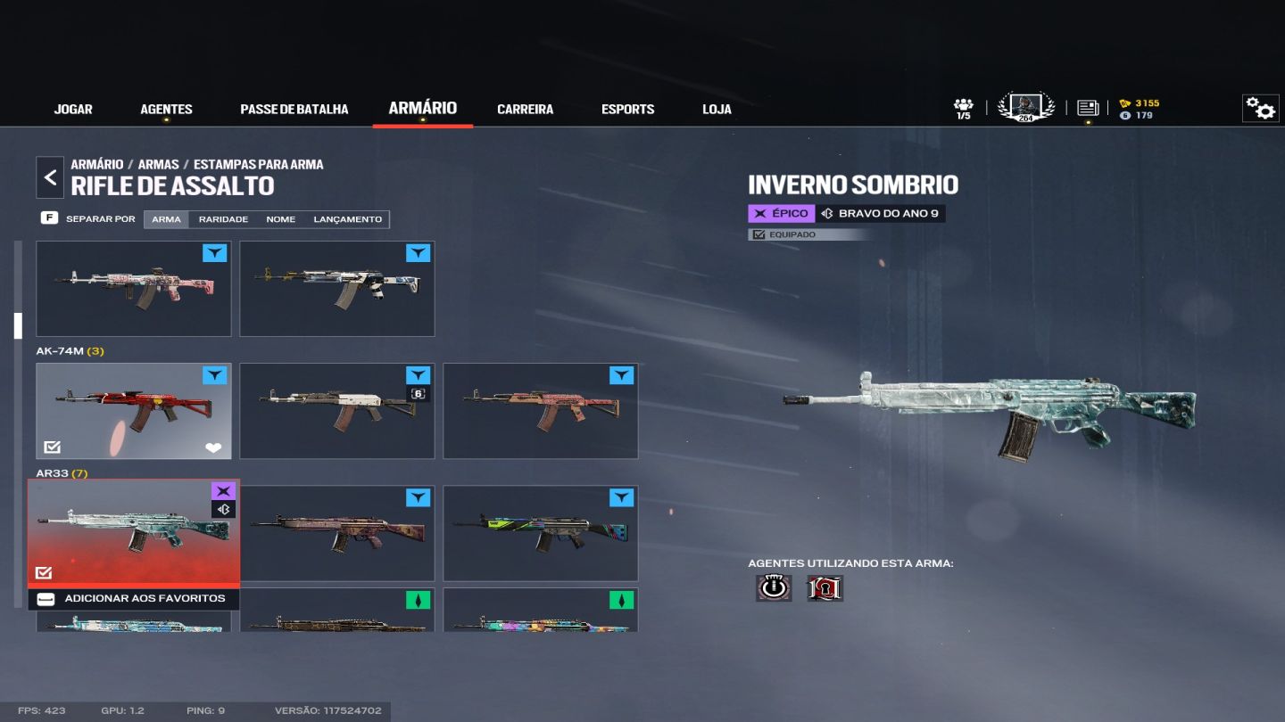 CONTA RAIMBOW SIX COM MUITA COISA LVL264