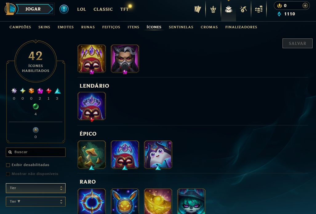 Conta Platina 3 main sup / top smurf league os legends level 30