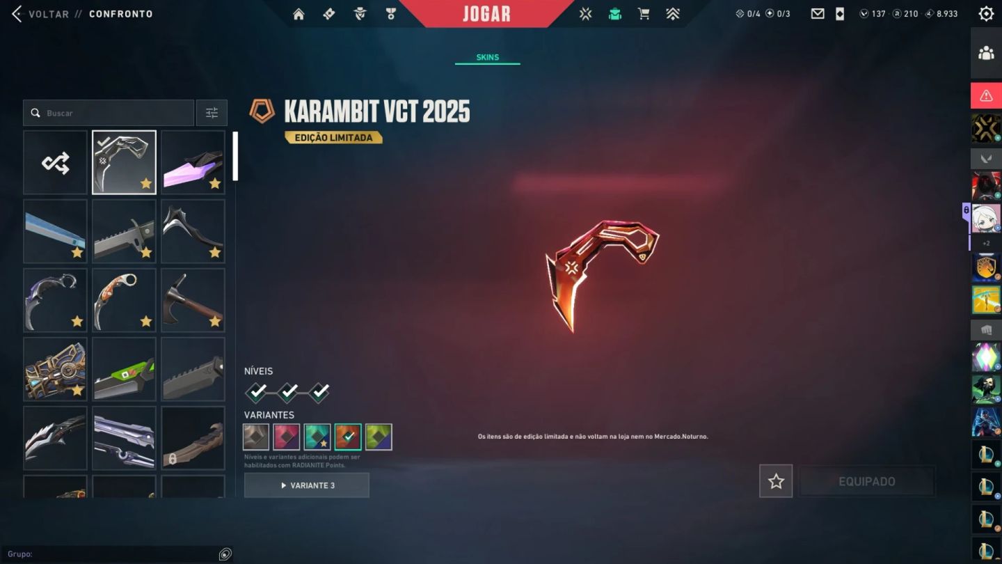 Conta Radiante Ato 25a6 com Pacote Champions 2023/Vandal Arcane/+100 Skins Raras