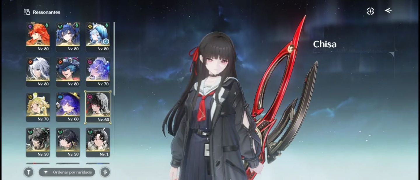 Conta Wuthering Waves com Lucilla e Chisa | lvl 54