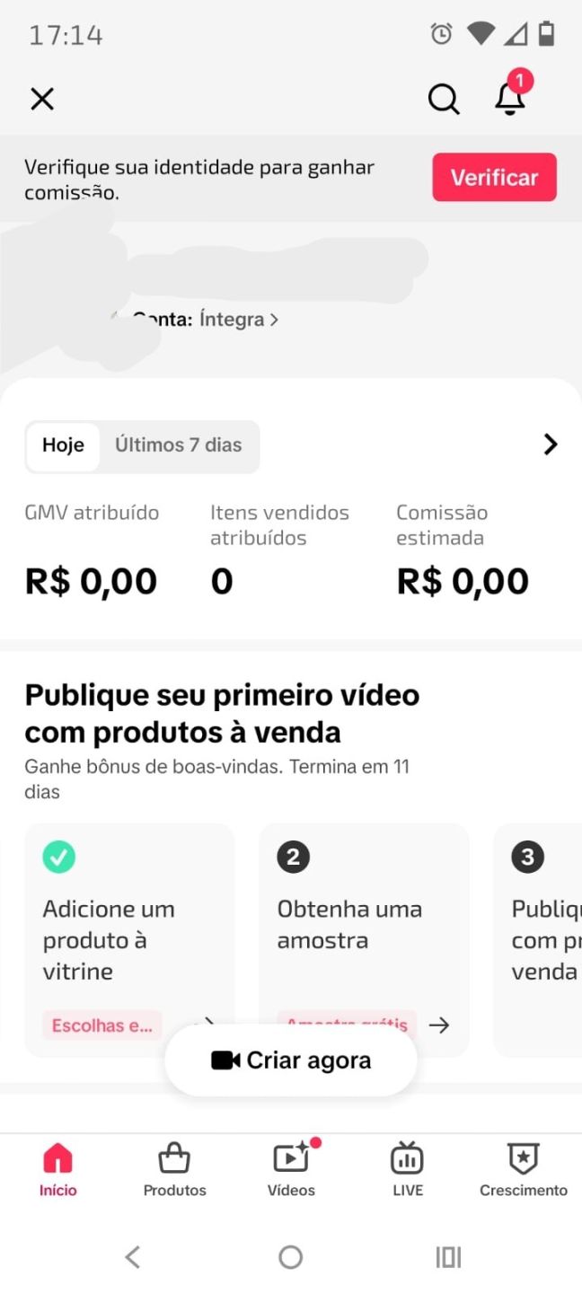 CONTA TIKTOK 1,5K SEGUIDORES, SHOP APROVADO | NICHO PROSPERIDADE | SEM DOC