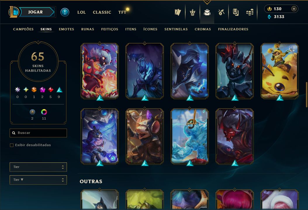 SKIN SHACO PANDEMÔNICO BORDA + [ PLATINA COM 70 PDLS ] + [ TROCA NICK ]