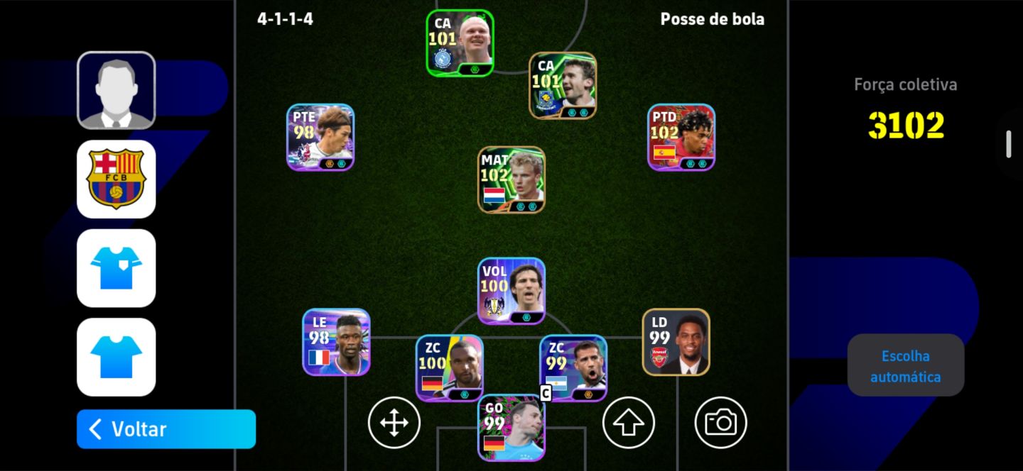 Conta Efootball com vários jogadores 99/100 Entrega rápida (leia a descrição)