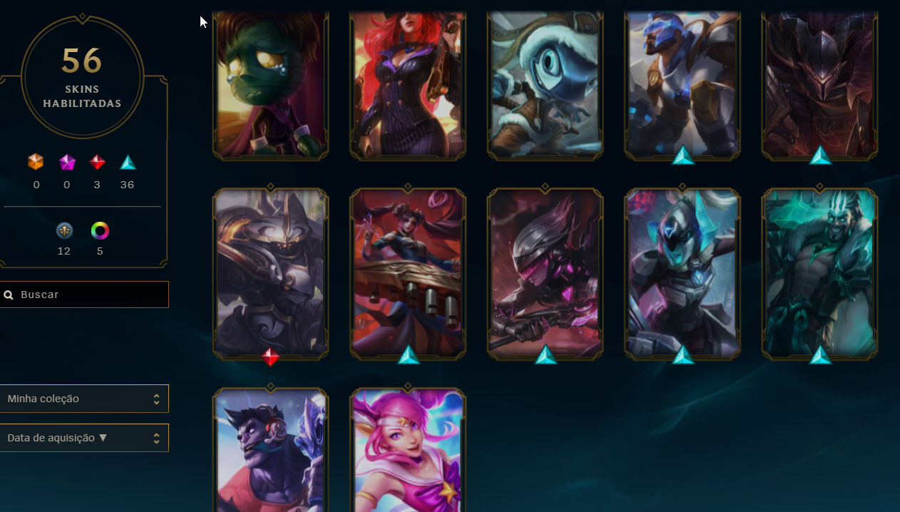 CONTA LOL D4 COM 53 SKINS/CONTA VALORANT D2 70%WIN