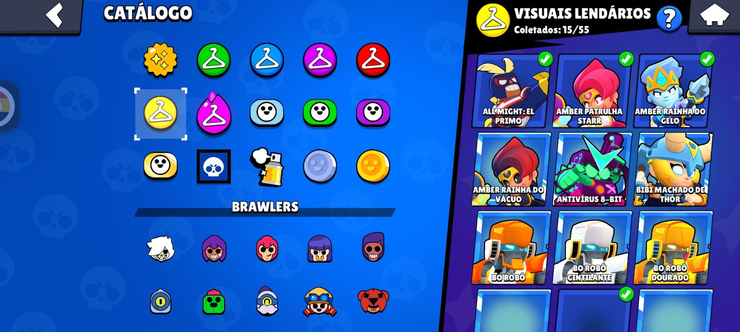 (RARA!)CONTA BRAWL STARS COM 88K, 480 SKINS, 6 ANOS E COSMÉTICOS EXCLUSIVOS