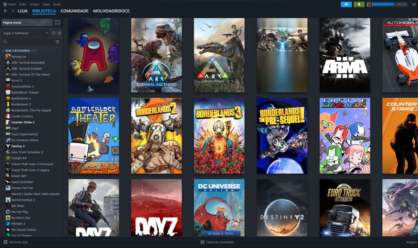 CONTA STEAM, R6 TOP NO PRECINHO LEIA A DC