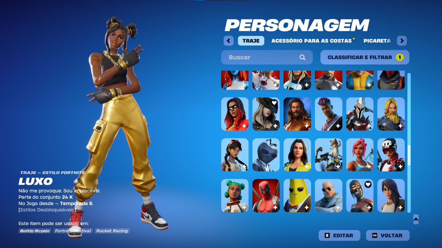 Conta Fortnite Og Temporada 5, Tryhard Conta com 196 Skins, Eminem