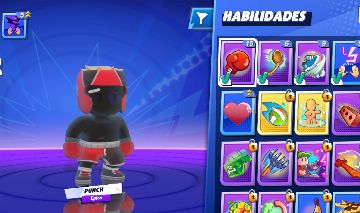 Conta Stumble Emotes Raro soco espátula rasteira e coração e oito skin especial