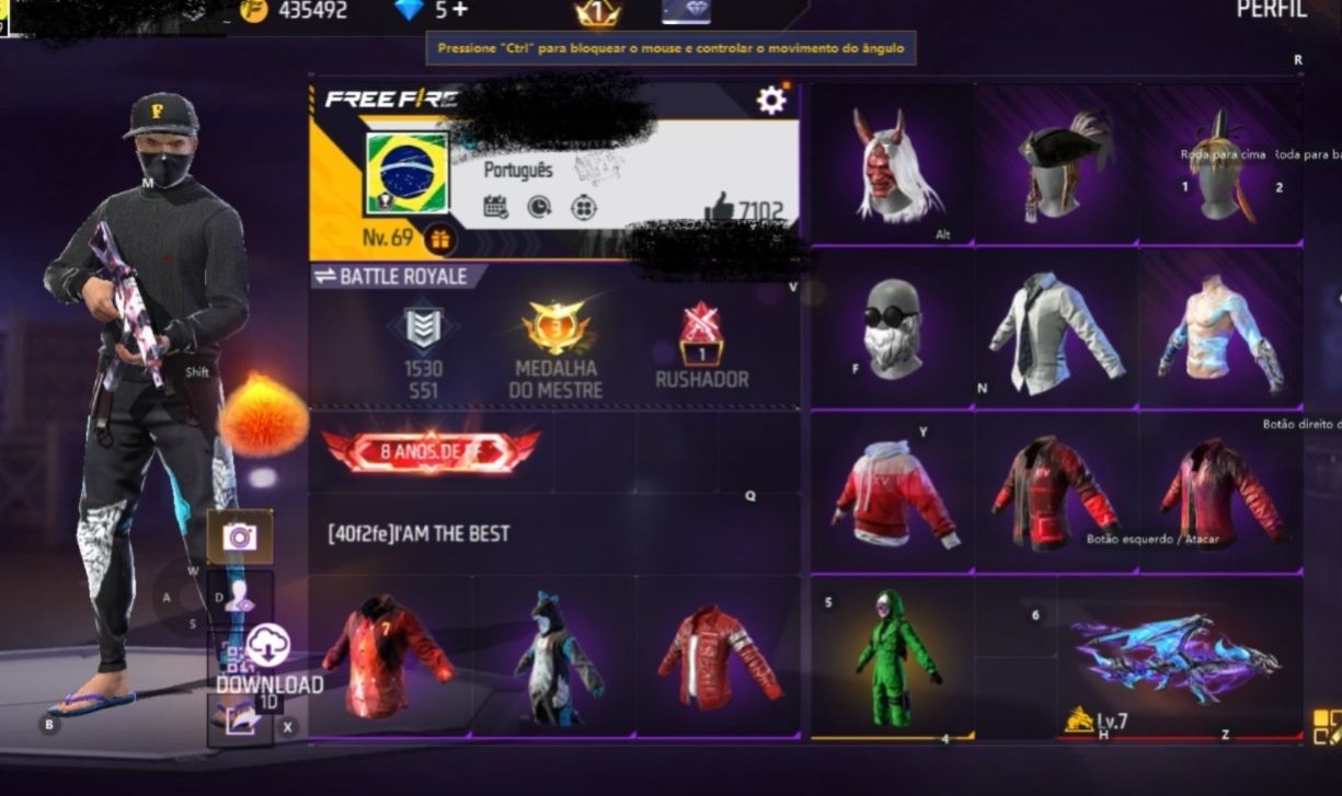 Conta Free Fire segundo passe/ angelical e passes antigos