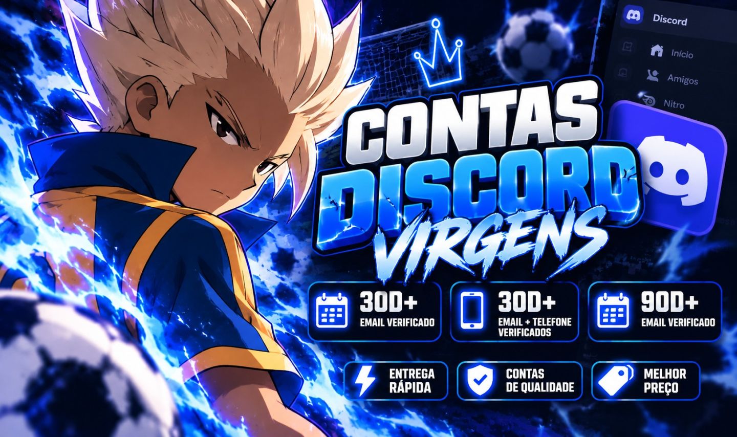 CONTAS DISCORD VIRGEM | CONTAS 30D+ | ENTREGA RÁPIDA | MELHOR PREÇO