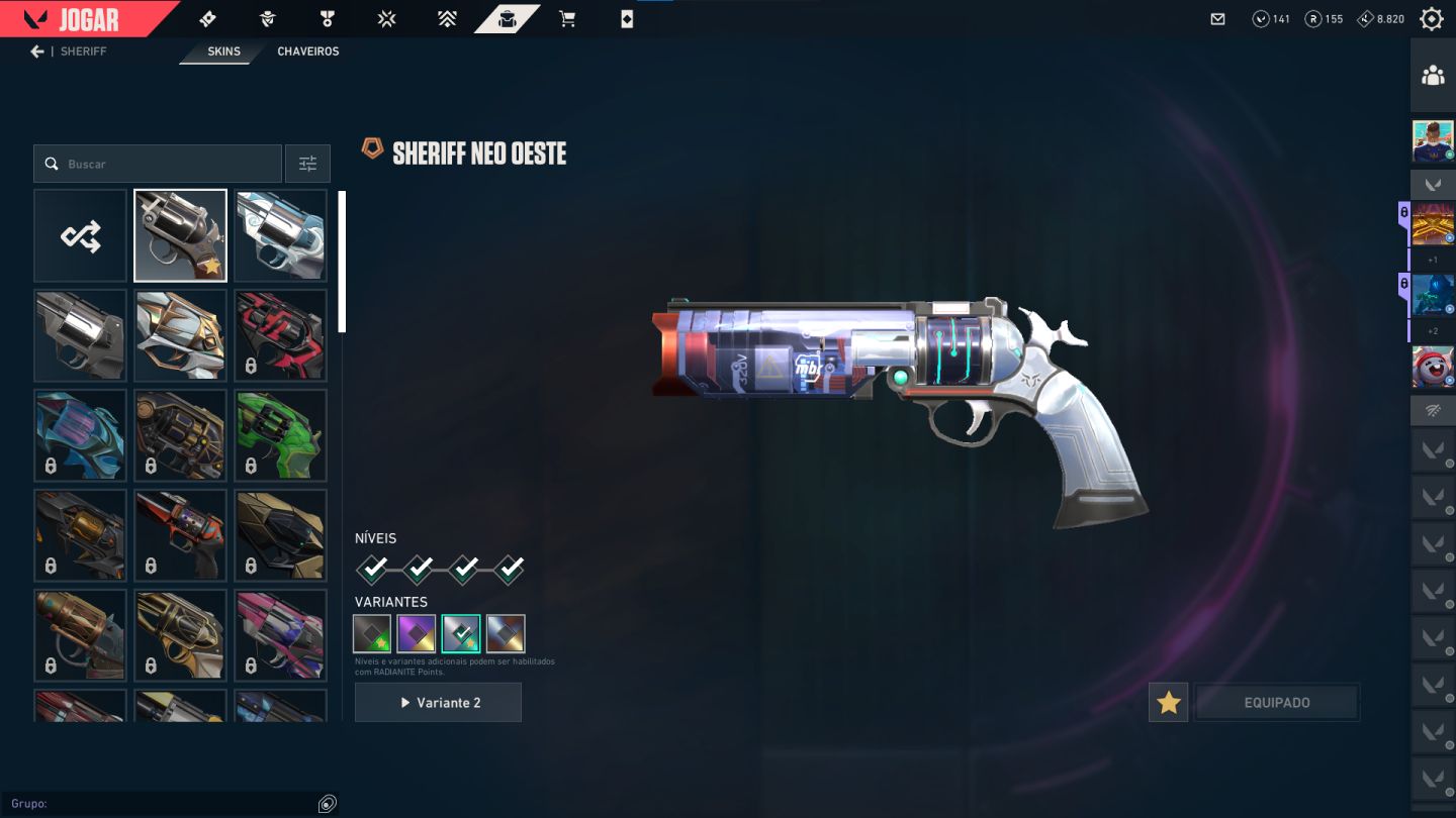 CONTA VALORANT MUITAS SKINS