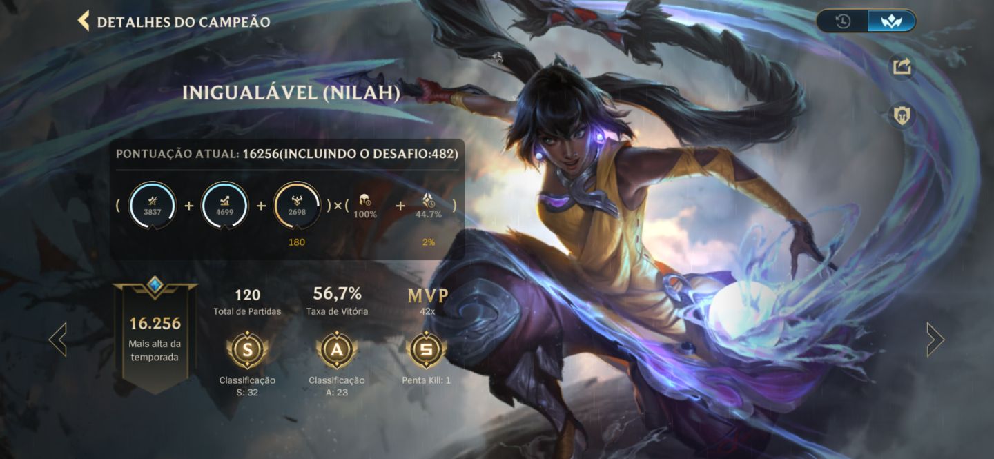 CONTA WILD RIFT ELO ALTO + PERFIL MUITO COMPLETO Conta Wild Rift à venda