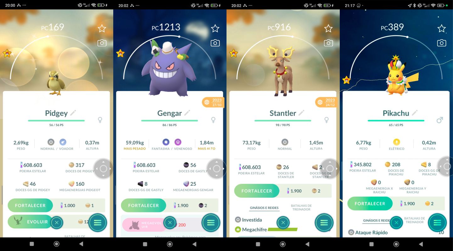 Pokémon GO Raros e de Eventos | Pikachu, Shiny e Fundos Especiais
