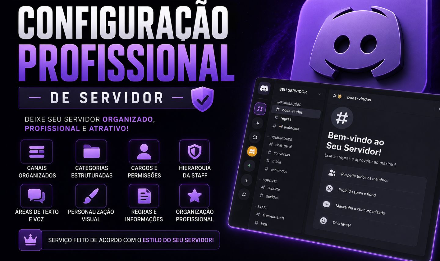 [DISCORD] Configuração Completa de Servidor |Cargos + Permissões + Organização