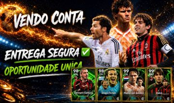 CONTA EFOOTBALL KAKA + GATUSO + VAN BASTEN + FORLAN + 10.000.000 GP + 1181 FORÇA