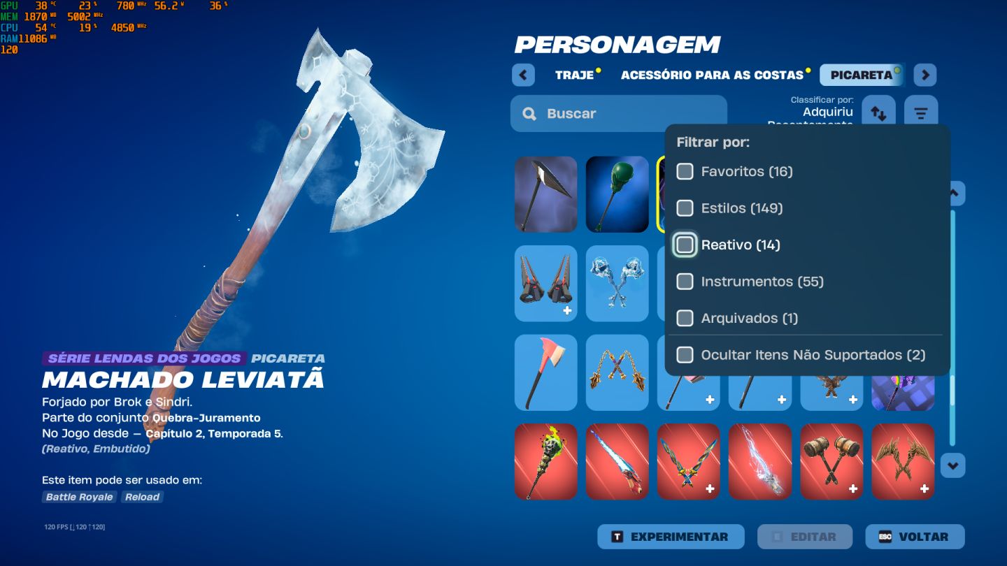 CONTA FORTINITE SKINS LARA CROFT + MACHADO LEVIATAN - salve mundo fundador