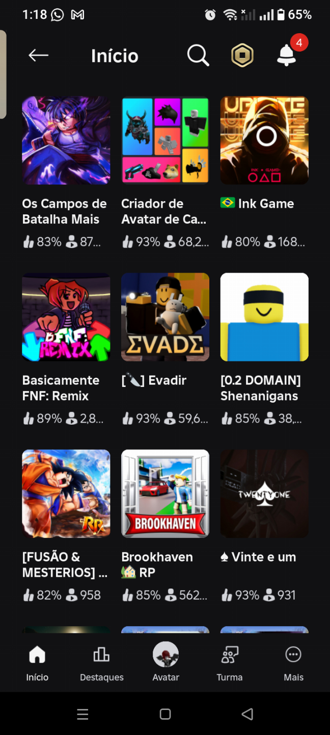 Conta feminina gotica roblox