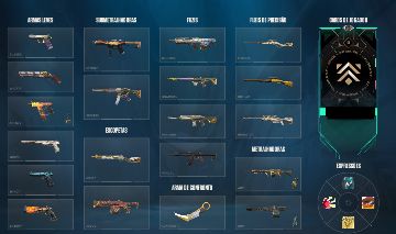 Inventario só com skin hightier e com cores combinando