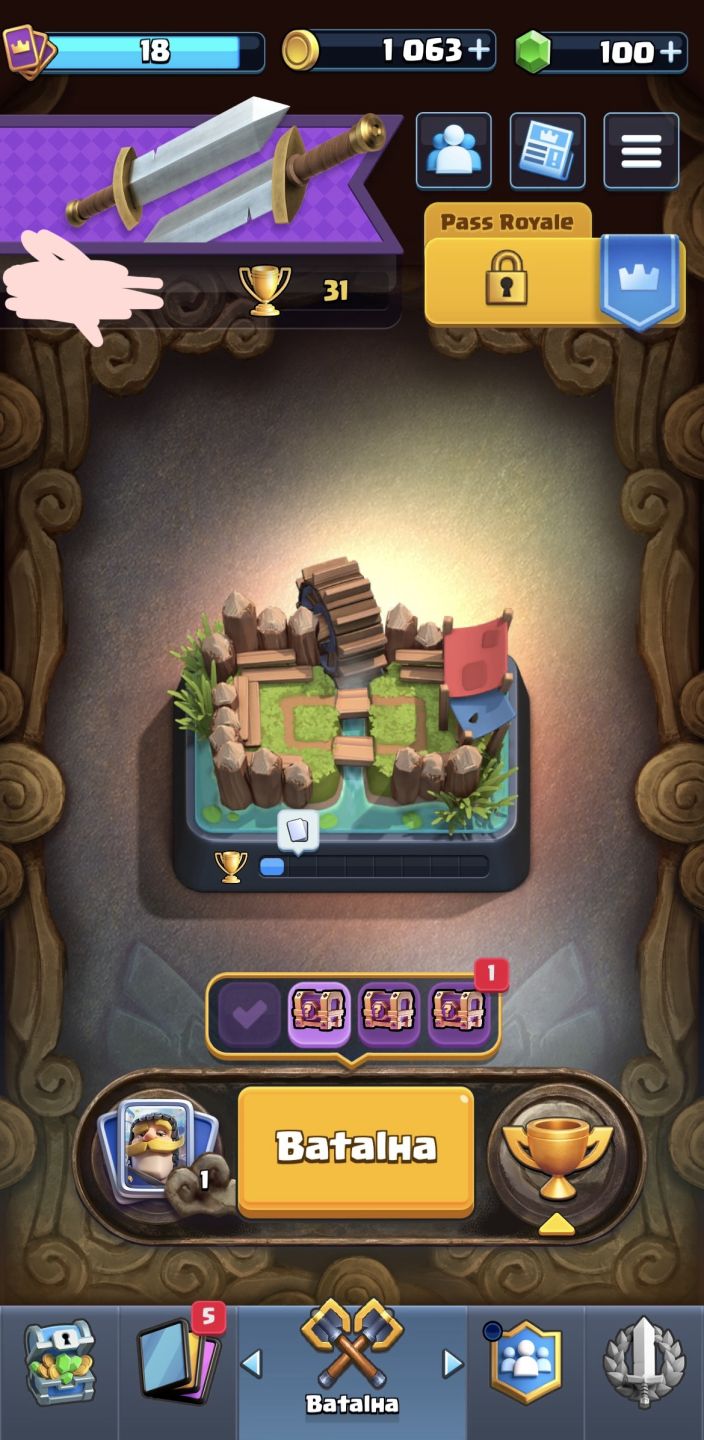 Conta boot de Clash Royale.