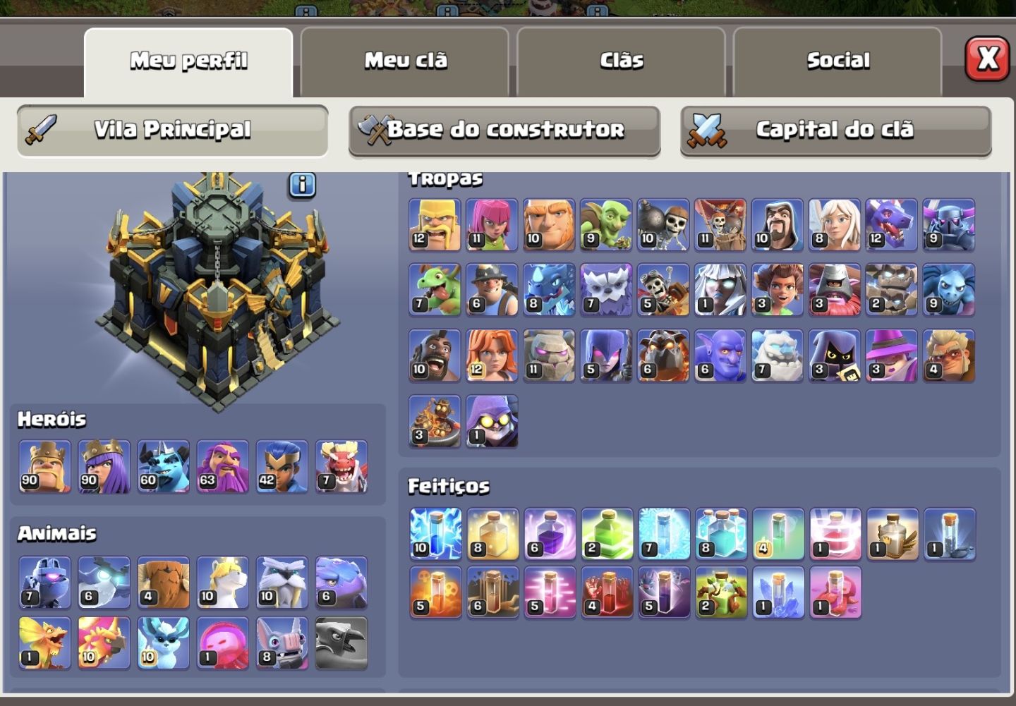 (PREÇO NEGOCIAVEL) CONTA CLASH OF CLANS CV 17!!!
