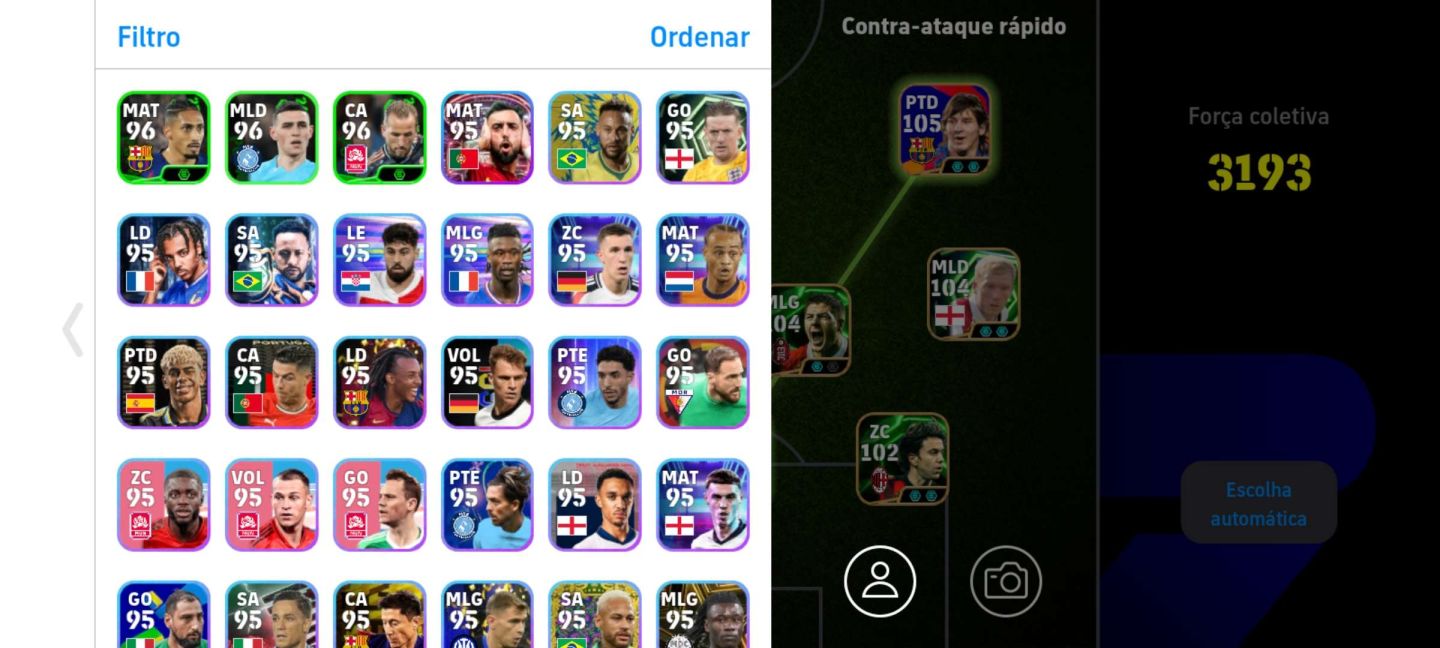 CONTA EFOOTBALL MOBILE RARA FORÇA 3193