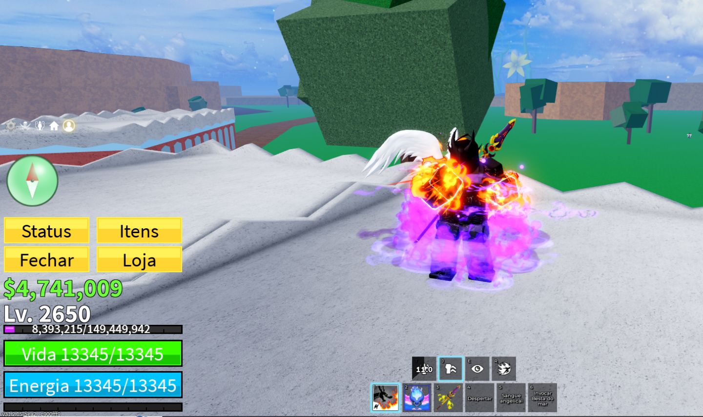Conta roblox blox fruits atualmente gás lvl Max e com 96 robux