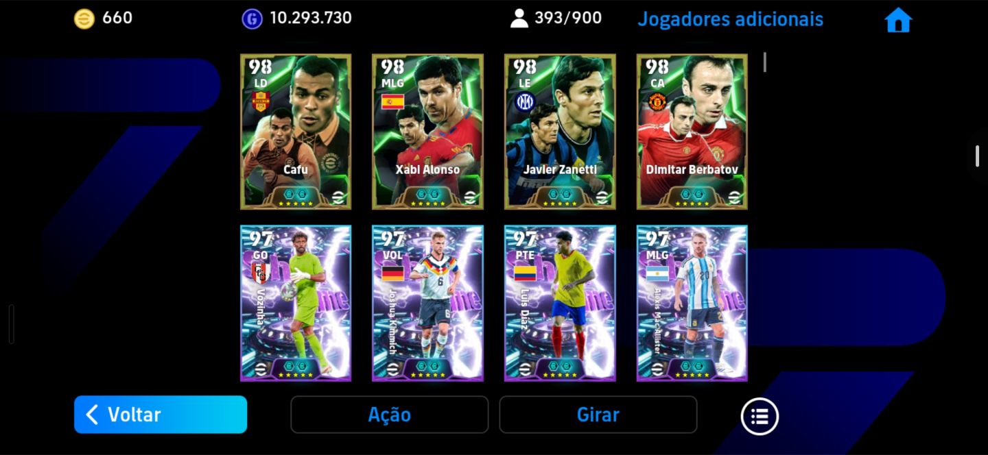 EFootball 2026 Mobile | Conta Forte 3210 de Força Coletiva Messi, Neymar, cr7