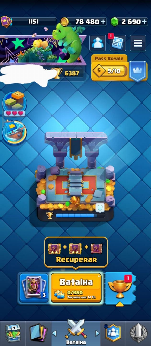 CONTA CLASH ROYALE 6387 Troféus
