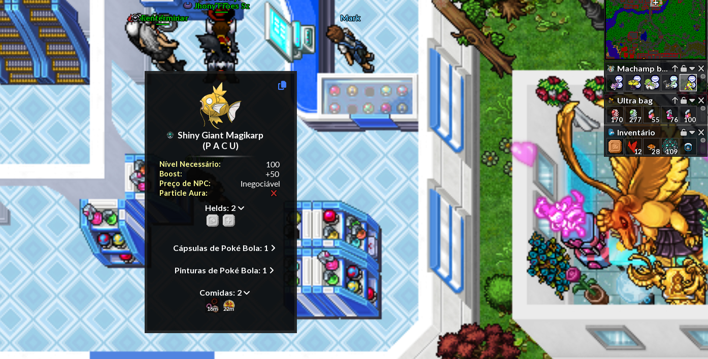 PSairHoje Conta PokeXGames Personagem Naturia 163 e PsyCreft 122(PXG) Mundo:GOLD