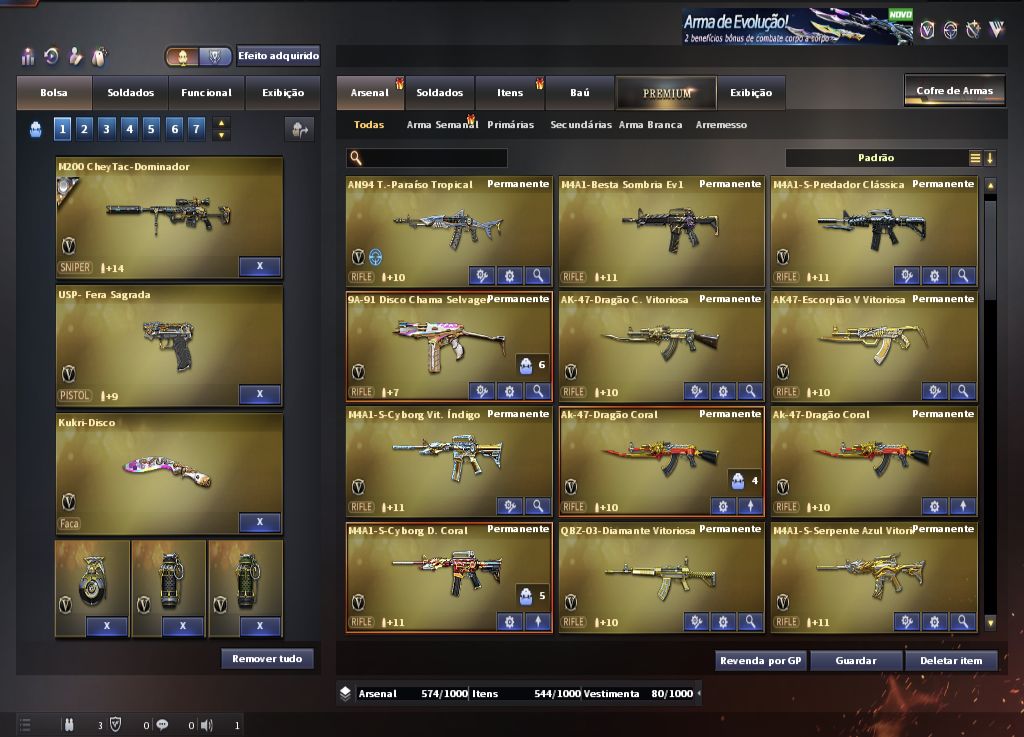CONTA CROSSFIRE COM 87 VIPS, VÁRIAS VITORIOSAS E PERFEITA PARA TODOS OS MODOS!