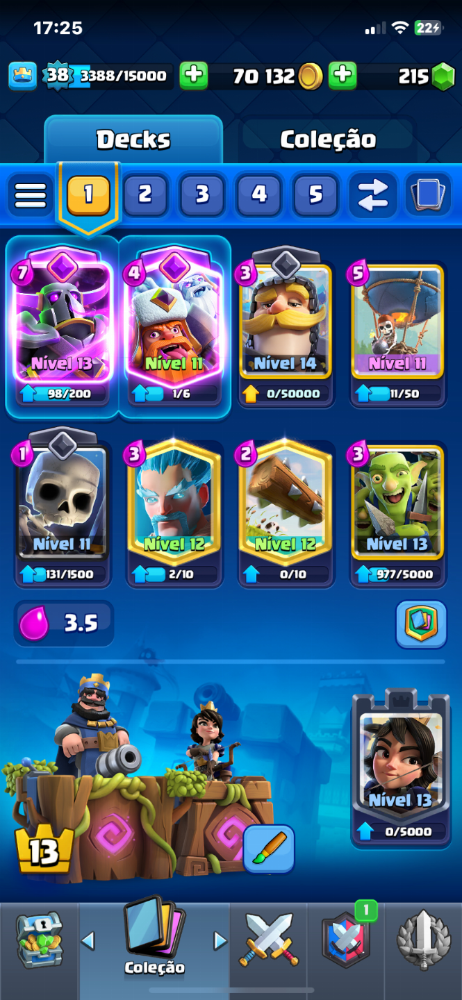 CONTA CLASH ROYALE 7200 TROFEUS