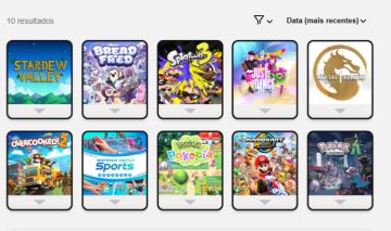 CONTA NINTENDO SWITCH 2 - 10 JOGOS