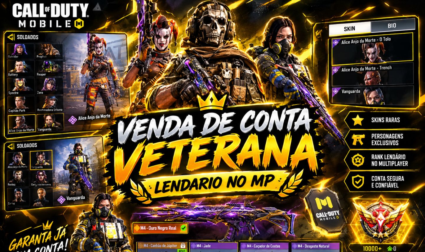 CONTA CODM VETERANA 2019/2020 | LENDÁRIO MP | MOLDURA S5 OG + M4 LENDÁRIA
