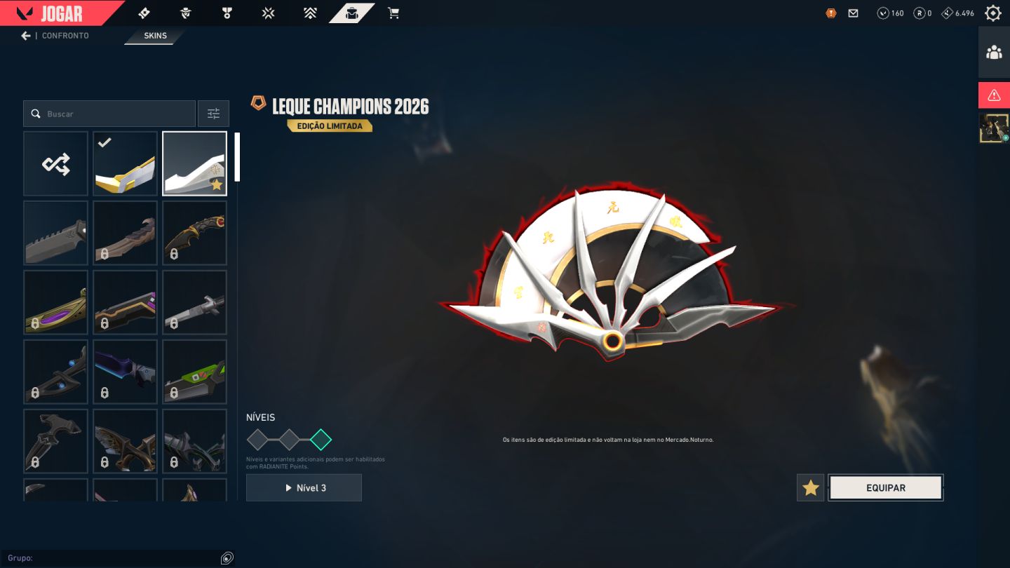 CONTA VALORANT COM O NOVO PACOTE CHAMPIONS E MAIS!