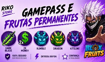[MELHORES PREÇOS] Gamepass e Fruta permanente - BLOX FRUITS