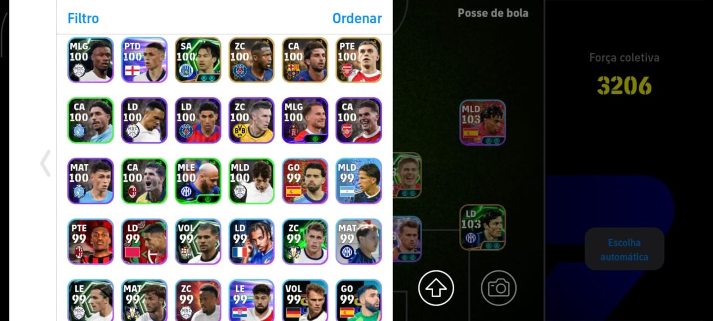 CONTA eFOOTBALL FORTE FORÇA COLETIVA 3200+