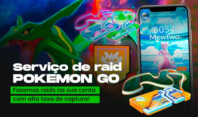 Realizamos raids na sua conta no Pokemon GO