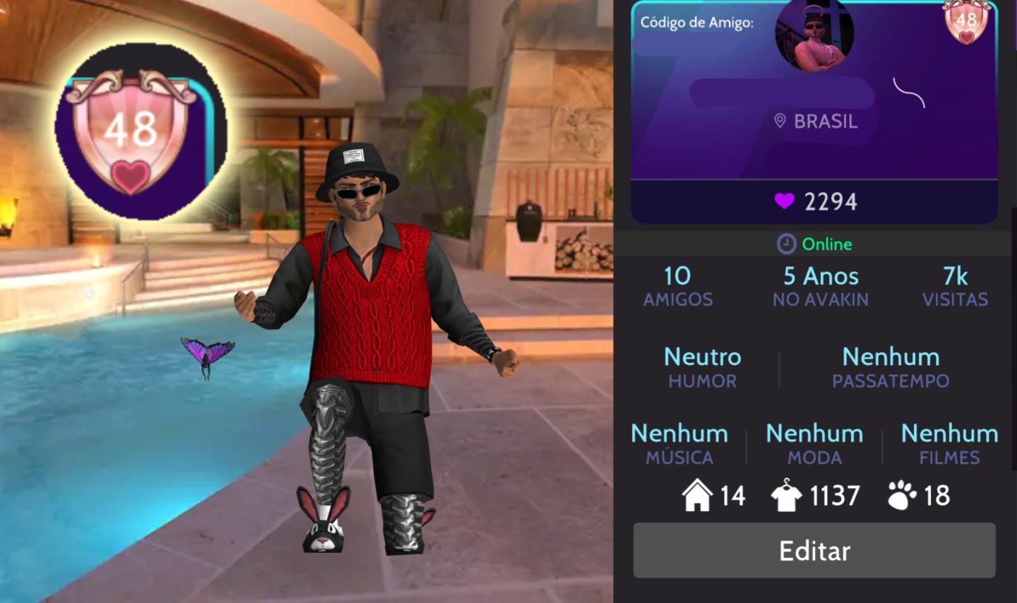Combo de 2 Contas Antigas Avakin Life