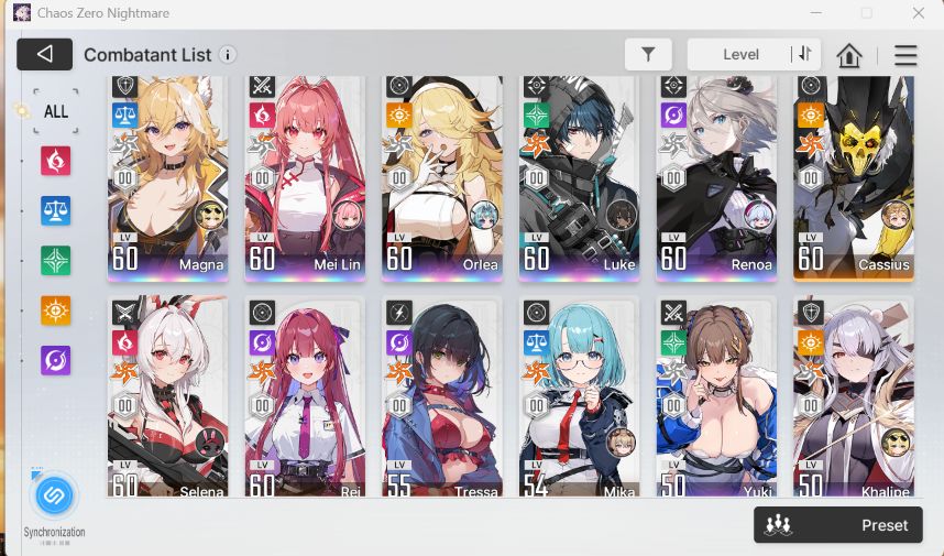 CZN TODOS PERSONAGENS +COPIAS E PARTNER falta 3 CHAR SÓ. LUKE E6 ARABELA PARTNER