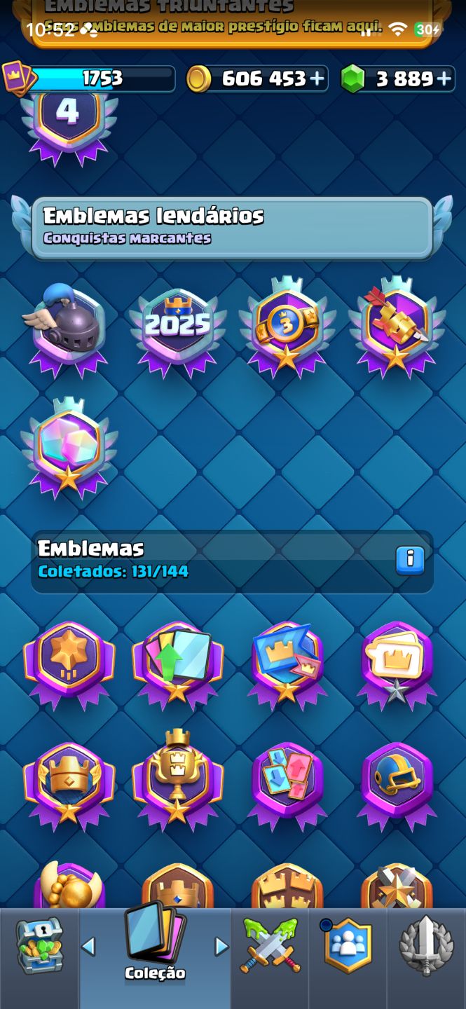 CONTA CLASH ROYALE + CLASH OF CLANS GEMADA