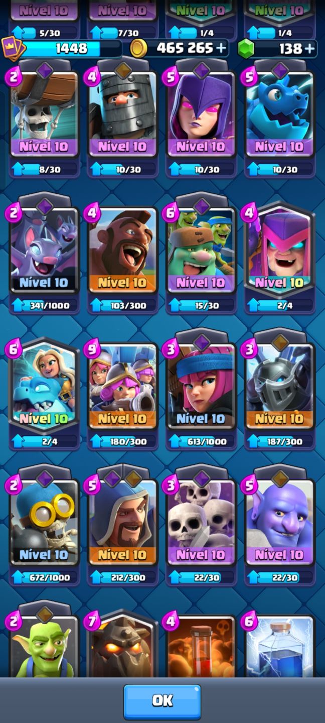 CONTA CLASH ROYALE 10.5K DE TROFÉUS