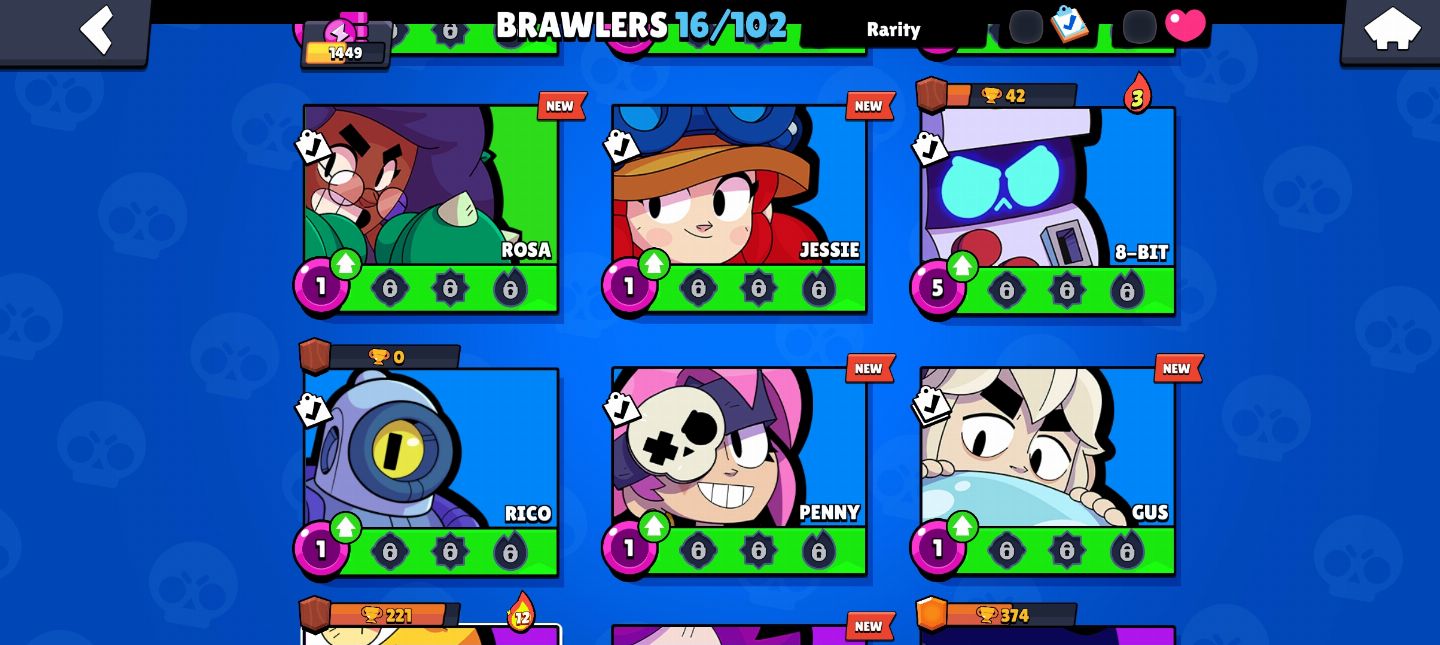 CONTA BRAWL STARS 1470 TROFÉUS | 16 BRAWLERS | EDGAR EVO | NITA EVO
